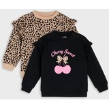 Sinsay Pamučne crewneck majice s leopard uzorkom 2 pack | shoptok.hr