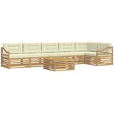 vidaXL Zunanja garnitura za sedenje 7 pcs Bela in krem Poliester, (5000280023) | Shoptok.si
