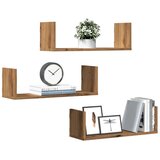 vidaXL Zidne police 3 kom boja artisian hrast 58x18x18 cm drvene Cijene