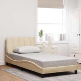  Okvir za krevet bez madraca Hanko krem 100 x 200 cm od tkanine | shoptok.hr