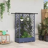  Povišeni krevet s mrežom i krovom Sivi 124 x 40 x 123 cm PP | shoptok.hr