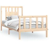  Posteljni okvir z vzglavjem trdna borovina 100x200 cm | Shoptok.si
