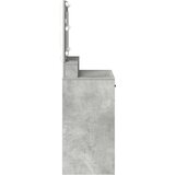  Toaletni stol s LED svjetlom betonski sivi 79x41x135 cm | shoptok.hr