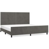  Za krevet s uzglavljem tamnosivi 200x200 cm baršunasti | shoptok.hr