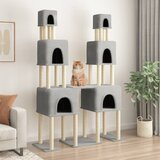 vidaXL Penjalica za mačke sa stupovima za grebanje svjetlosiva 199 cm | shoptok.hr