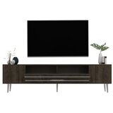 Hanah home tv polica Dekolp2 walnut silver | ePonuda.com