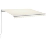 Tenda na ručno uvlačenje s LED svjetlima 300 x 250 cm krem | shoptok.hr