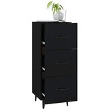  Komoda crna 34,5 x 34 x 90 cm od konstruiranog drva | shoptok.hr