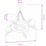  Brilagi - Luster na lancu TIMONA 4xE14/40W/230V prečnik 50 cm buk/orah | Eponuda.com