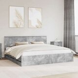  Okvir za krevet s ladicama Betonski sivi 200 x 200 cm - Beton siva 200 x 200 cm | shoptok.hr