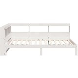  Krevet s regalom za knjige bez madraca bijeli 90x200cm borovina | shoptok.hr