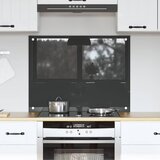  Kuhinjski zid Tamno siva 80 x 60 cm Staklo otporno na udarce | shoptok.hr