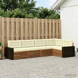  Set vanjskih sofa 5 pcs Prirodna i krem 331 x 172,5 x 73 cm | shoptok.hr