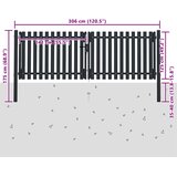  Dvokrilna Ograda Čelična Vrata 300x125 cm Antracit | shoptok.hr