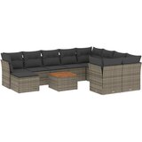  11-dijelni set vrtnih sofa od poliratana s jastucima sivi | shoptok.hr