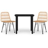  3-dijelni vrtni blagovaonski set od poliratana | shoptok.hr