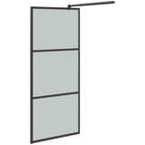 Pregrada za tuširanje 80 x 195 cm s tamnim staklom ESG crna | shoptok.hr