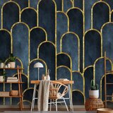  Foto tapeta - Gold and Navy Blue Pattern 400x280 Premium | shoptok.hr
