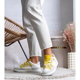 Gemre Grey women's sneakers with yellow laces Arcobaleno | shoptok.hr