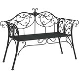  Vrtna klupa 2-Broj sjedala 130 x 47 x 90 cm Čelik Crna | Eponuda.com