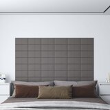 vidaXL Stenski paneli 12 kosov svetlo sivi 30x15 cm blago 0,54 m² | Shoptok.si