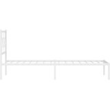  Metalni okvir za krevet s uzglavljem bijeli 90 x 190 cm | shoptok.hr