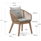 Kave Home Bež/u prirodnoj boji blagovaonske stolice u setu 2 kom od masivnog bagrema Portalo – | shoptok.hr