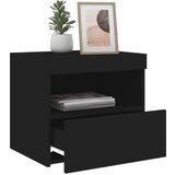  Noćni ormarić s LED svjetlima crni 50x40x45 cm | shoptok.hr