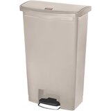 Rubbermaid Zbiralnik odpadkov s pedalom SLIM JIM®, prostornina 68 l, ŠxVxG 322 x 803 x 500 mm, bež | Shoptok.si