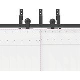 Pribor za klizna vrata 427 cm čelični crni | shoptok.hr