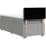  Okvir kreveta s oprugama i madrac svjetlosivi 80x200cm tkanina | shoptok.hr