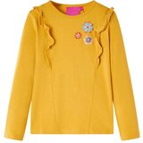  Dječja majica dugih rukava tamna oker boja 116 | shoptok.hr