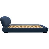 Scandic Tamno plavi tapecirani bračni krevet s prostorom za odlaganje s podnicom 140x200 cm Odette – | shoptok.hr