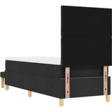 vidaXL vzmetnica na škatli z vzmetnico in klopjo Črna 80x200 cm Tkanina, (22082796) | Shoptok.si