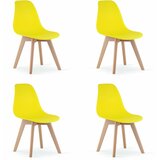  KITO stolica žuta / prirodne noge x 4 | shoptok.hr