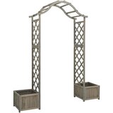  Vrtna pergola sa sadilicom siva od masivne jelovine | shoptok.hr