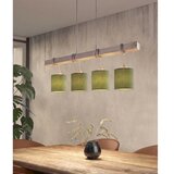 Brilagi LED luster na sajli NUBILA 4xE27/60W/230V siva/zelena | Eponuda.com