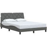 Maison Chic Posteljni okvir - Dvoposteljna postelja - Zakonska postelja brez vzmetnice temno siv 140x190 cm blago-J12901, (21760366) Cene