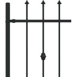  Ograda sa šiljcima Asten Crna 200 x 130 cm | shoptok.hr