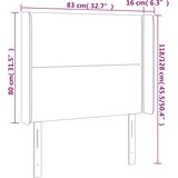 LED uzglavlje crno 83x16x118/128 cm baršunasto | shoptok.hr
