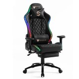 Fantasylab 8795 RGB LED Gejmerska stolica sa masažerom, Crna Cene