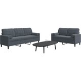  2-dijelni set sofa s jastucima tamnosivi baršunasti | shoptok.hr