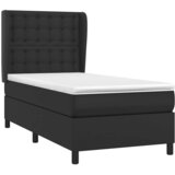  s oprugama i madracem crni 100x200 cm od umjetne kože | shoptok.hr