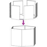  Vrtna sadilica crna šesterokutna 104 x 90 x 45 cm čelična | shoptok.hr