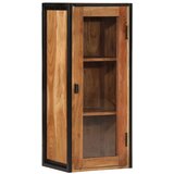 vidaXL Stenska kopalniška omarica 40x30x90 cm akacijev les in železo | Shoptok.si