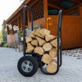 Kondela Voziček za drva, s kolesi, kovano železo, črn, RATER | Shoptok.si