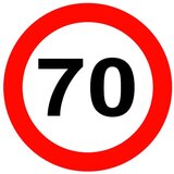  NALJEPNICA OGRANIČENJA BRZINE 70km/h Cijene