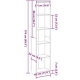 vidaXL Knjižna omara sonoma hrast 40x24x176 cm inženirski les | Shoptok.si