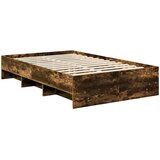  Krevetna konstrukcija s uzglavljem Dimljeni hrast 120 x 123 cm | shoptok.hr