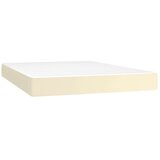  Box spring postelja z vzmetnico LED krem 140x190cm umetno usnje, (20899894) | Shoptok.si